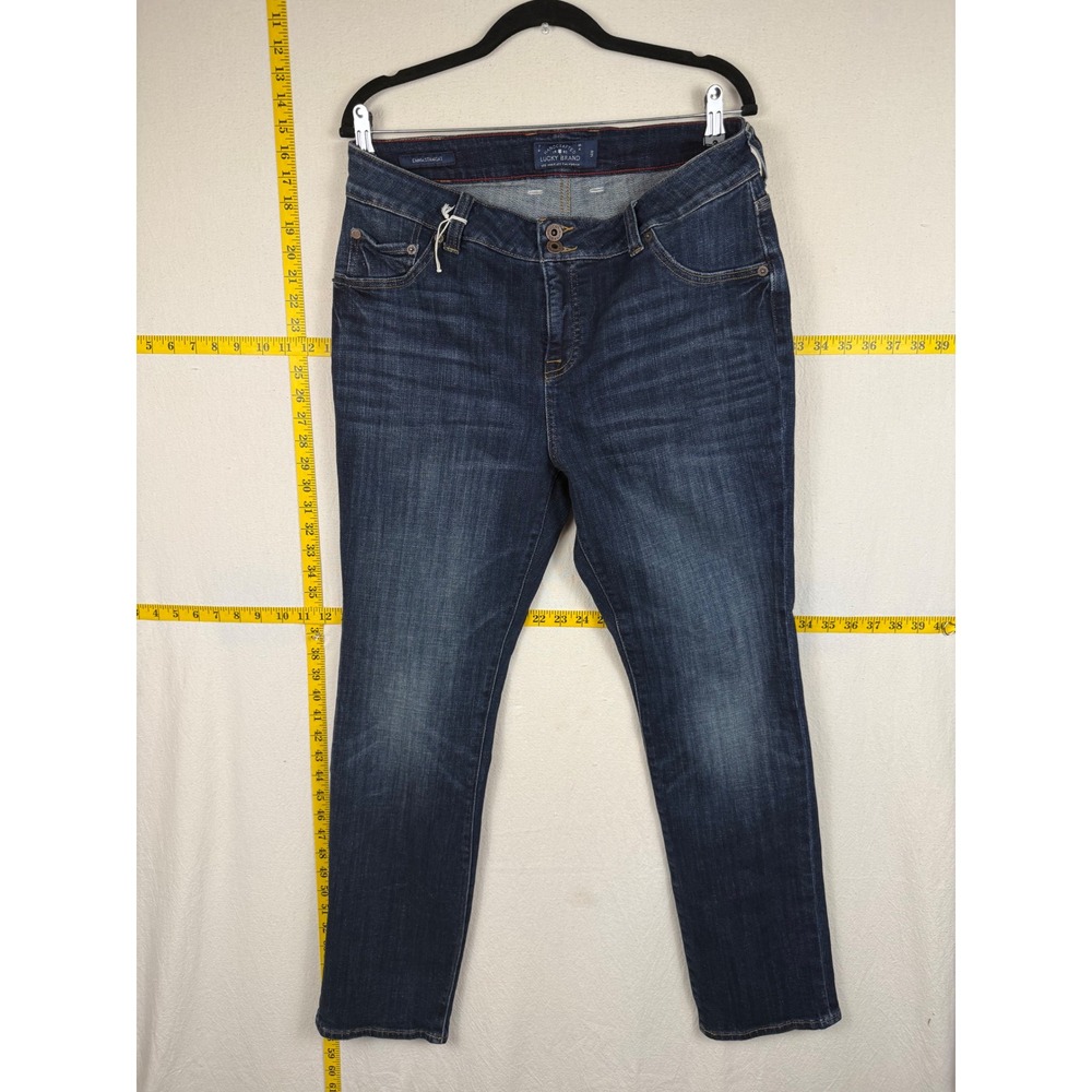 Lucky Brand Emma Straight Leg Jeans Womens 14/32 Dark Wash Denim